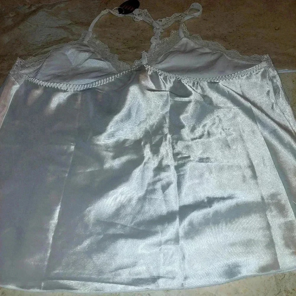 Avidlove White Satin Pajama Cami Set Sexy Lingerie Silky Sleepwear Size XXL - Picture 9 of 10